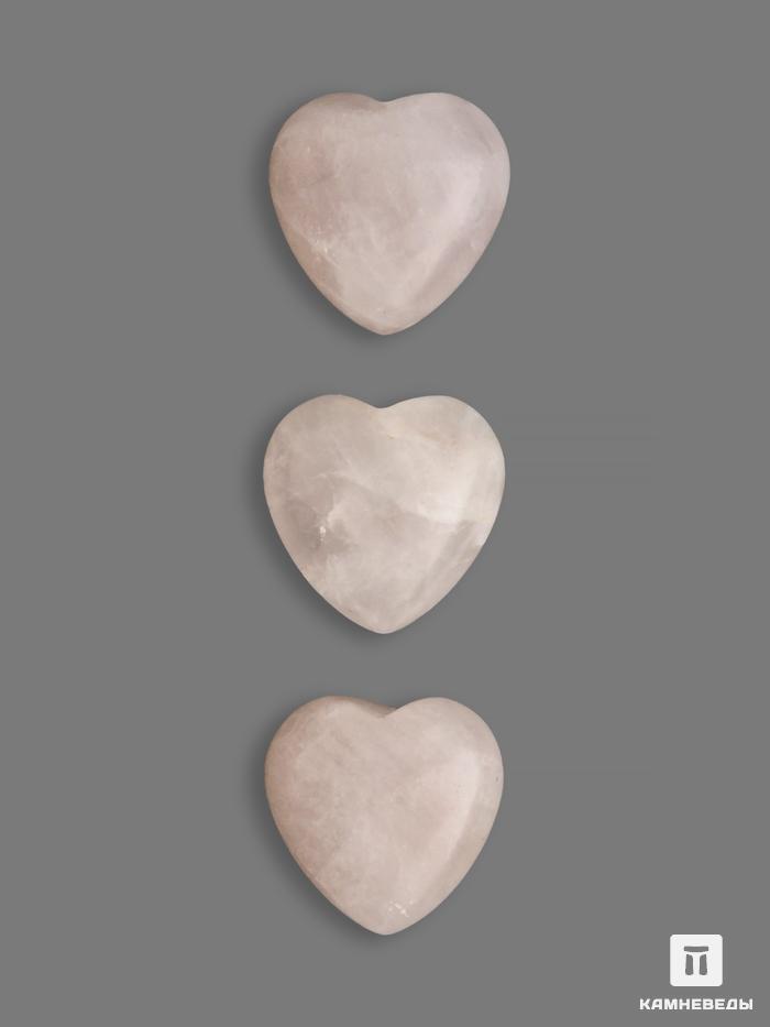 Сердце из розового кварца, 2х2 см, 23-44/12, фото 1