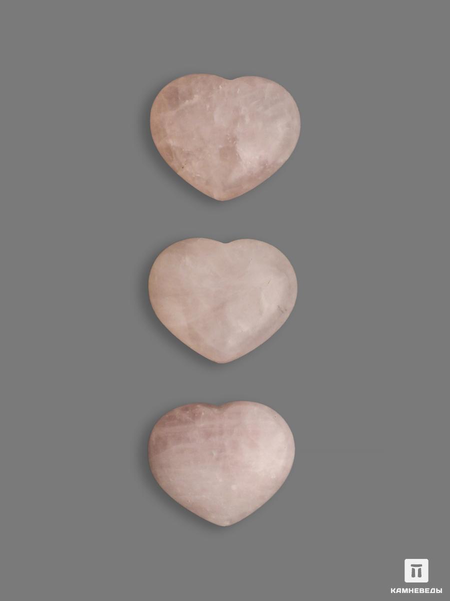Сердце из розового кварца, 3х2,6 см