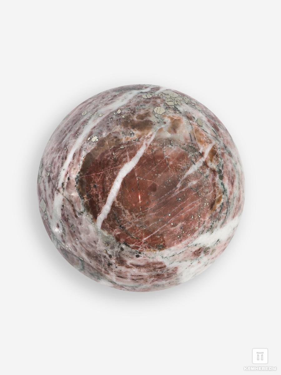 Шар из яшмы с пиритом, 81 мм композиция дракон с кальцитом и пиритом 10 2х9 3х7 1 см