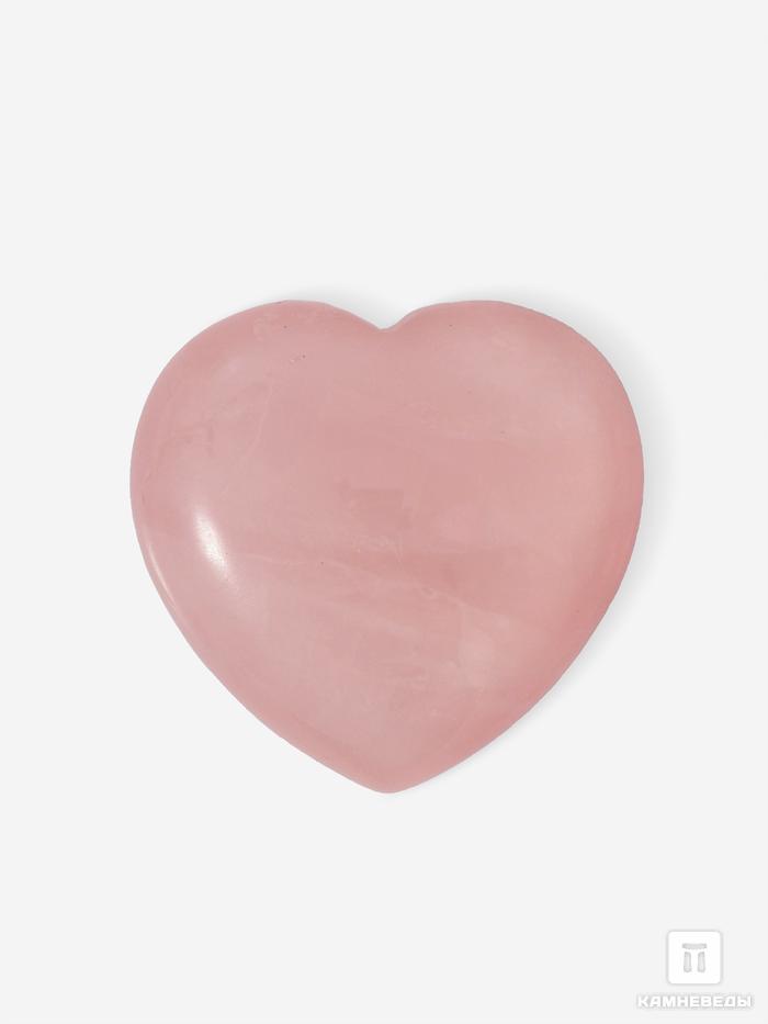 Сердце из розового кварца, 4х3,8х2 см, 21747, фото 1