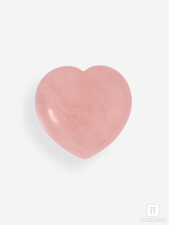 Сердце из розового кварца, 5х5х2,8 см, 21746, фото 2