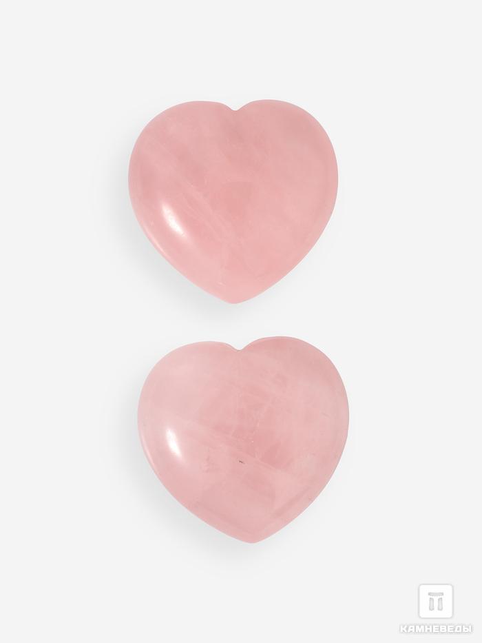 Сердце из розового кварца, 5х5х2,8 см, 21746, фото 3