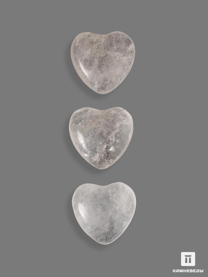 Сердце из горного хрусталя (кварца), 2,5x2,5х1,2 см, 23-5/2, фото 1