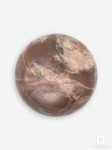 Лунный камень, Солнечный камень. Шар из лунного камня с эффектом солнечного камня, 65 мм