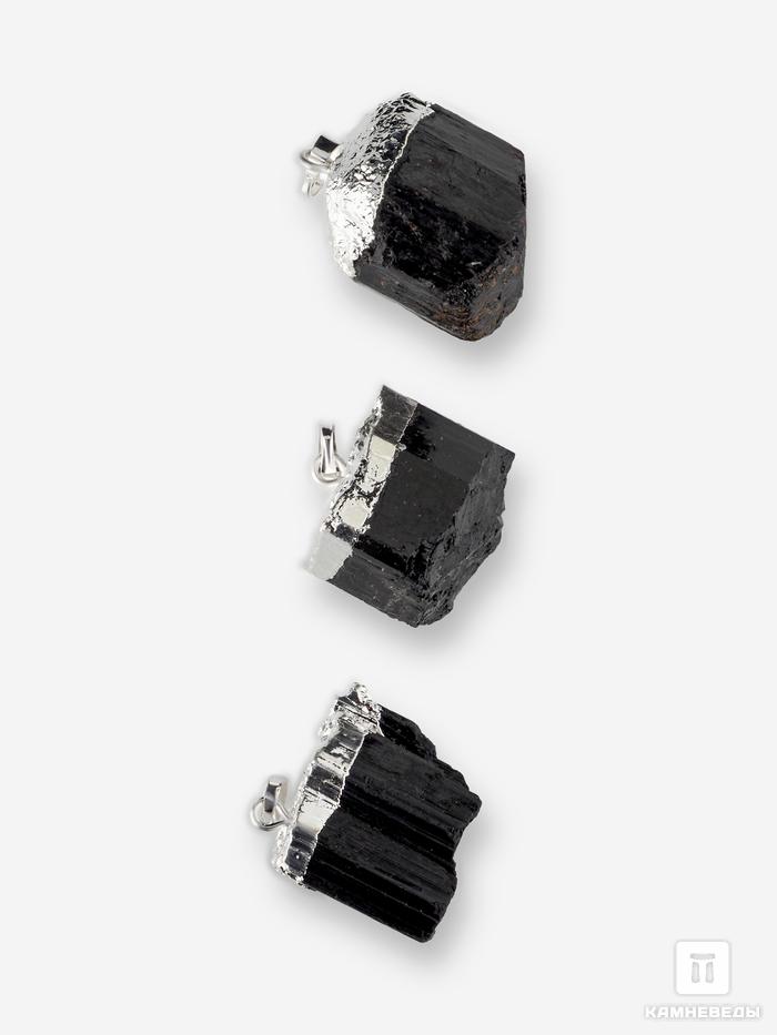 Кулон с кристаллом шерла (чёрный турмалин), 2,5-3,5 см, 17893, фото 2