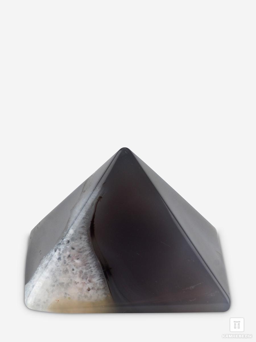 Пирамида из серого агата, 5х5х3,4 см браслет из серого агата