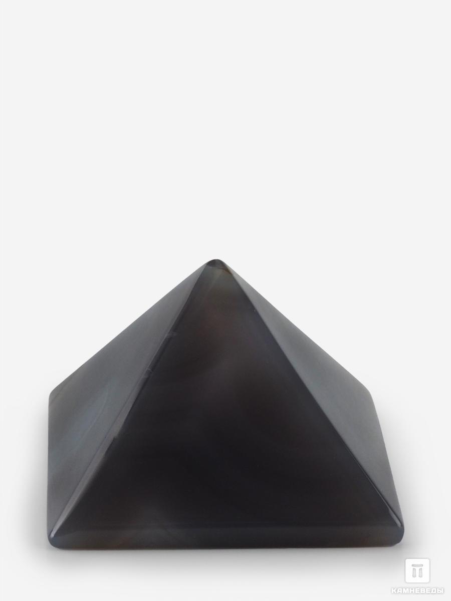Пирамида из серого агата, 4х4 см браслет из серого агата 21 бусина