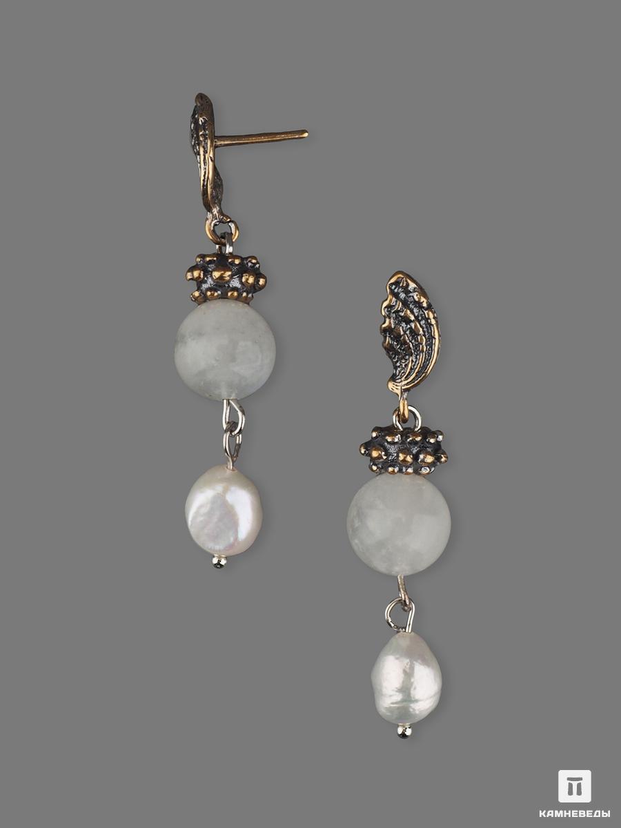 Серьги с лунным камнем и жемчугом браслеты манжеты из стерлингового серебра 925 пробы с радужным лунным камнем zcb b76