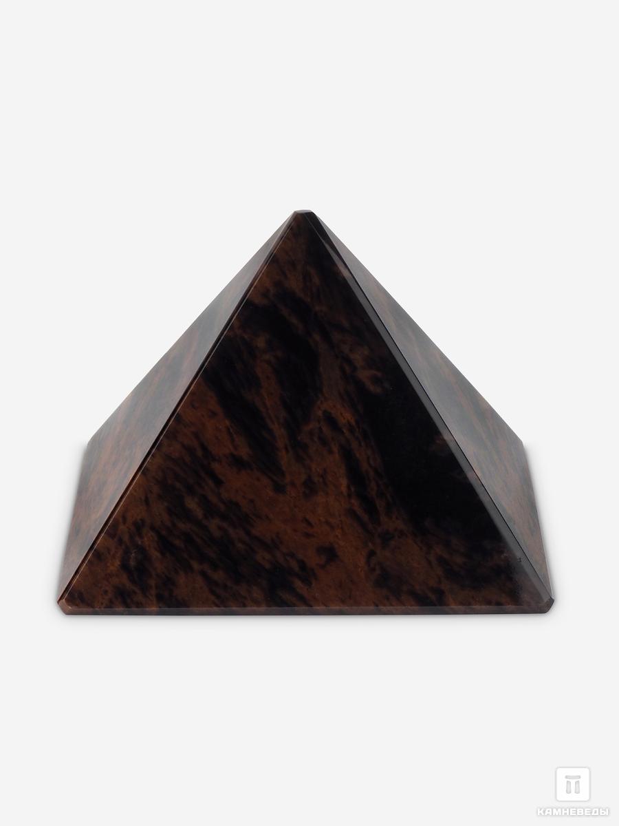 Пирамида из коричневого обсидиана, 6х6х4,4 см пирамида из шунгита 3 см высокая восьмигранная полированная