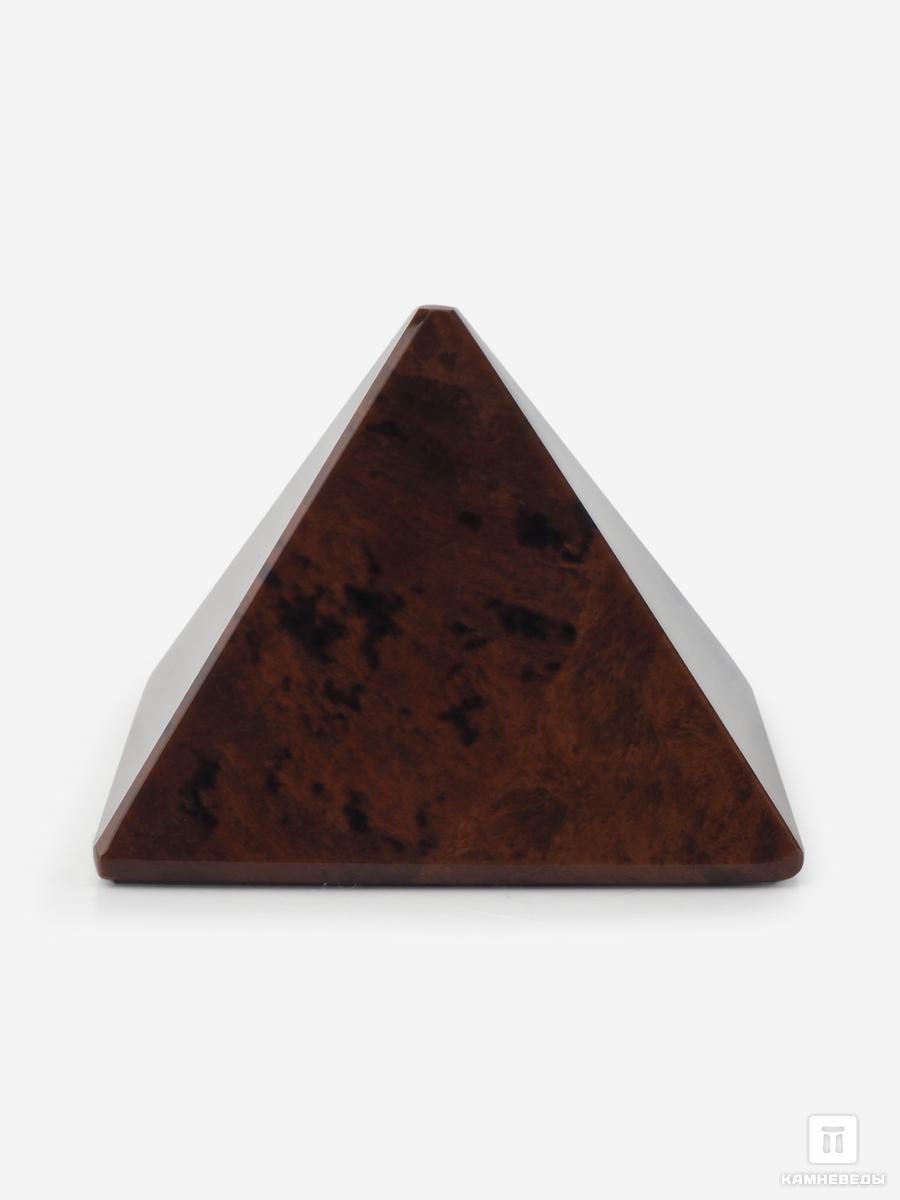 Пирамида из коричневого обсидиана, 5,5х5,5х4 см пирамида из шунгита 3 см высокая восьмигранная полированная