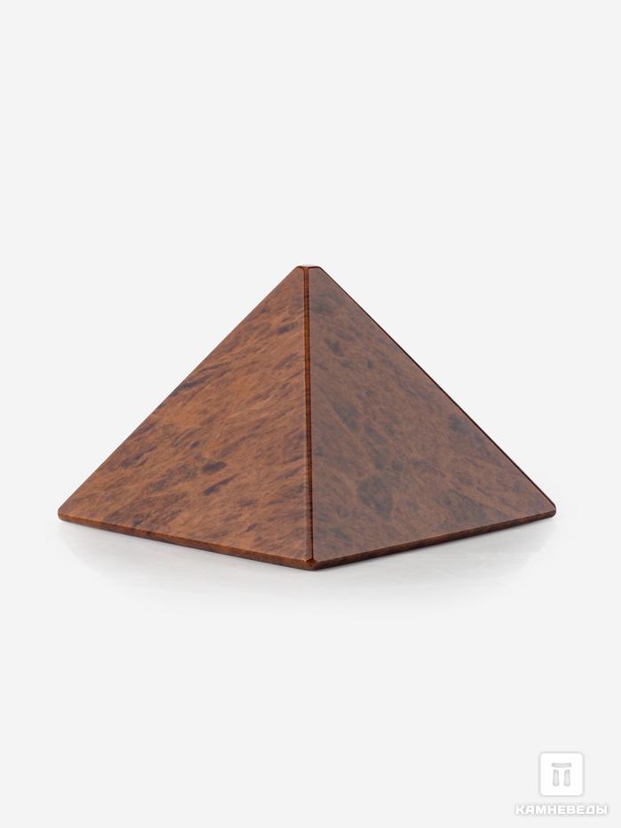 Пирамида из коричневого обсидиана, 5х5х3,5 см, 20-9/2, фото 2