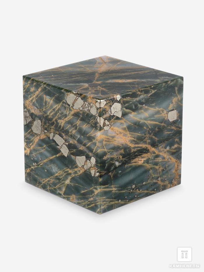 Куб из офита с пиритом, 5,1х5,1 см, 26689, фото 2