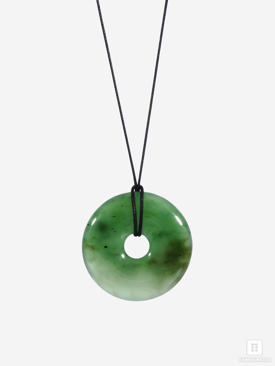 Кулон диск из зелёного нефрита, 4,5х0,6 см hanai массажные шарики из нефрита