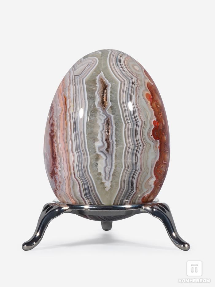 Яйцо из мексиканского (кружевного) агата, 6,5х4,8 см, 15593, фото 2