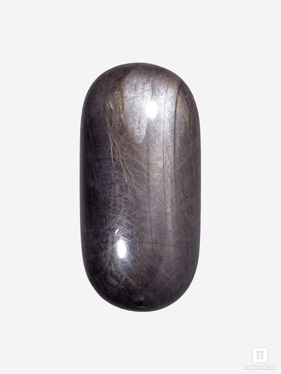 Корунд «Чёрный сапфир», кабошон 4,5х2,2х1 см (119 ct) чёрный красавчик