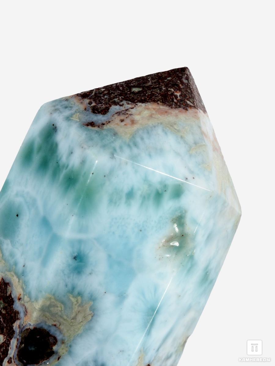 Ларимар в форме кристалла, 3,2х2 см оникс мраморный в форме кристалла 7 5 9 см 95 100 г