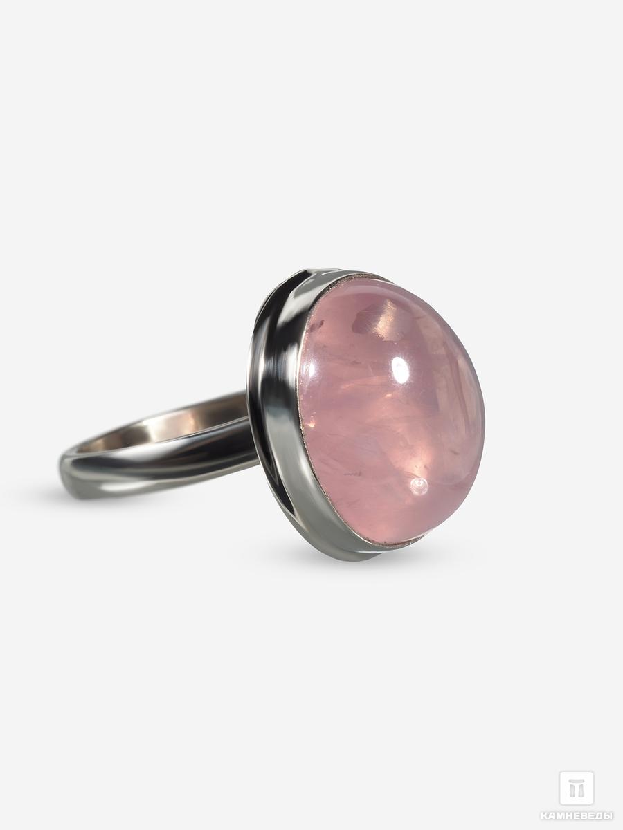 Кольцо с розовым кварцем флюорит с кварцем на породе 7 5х5 6х5 3 см