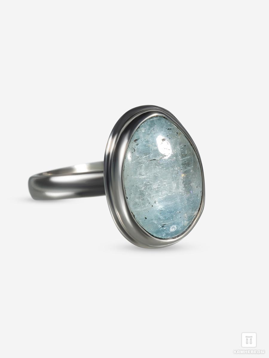 Кольцо с аквамарином (голубым бериллом) кольцо из серебра р 18 5 sokolov 94013631