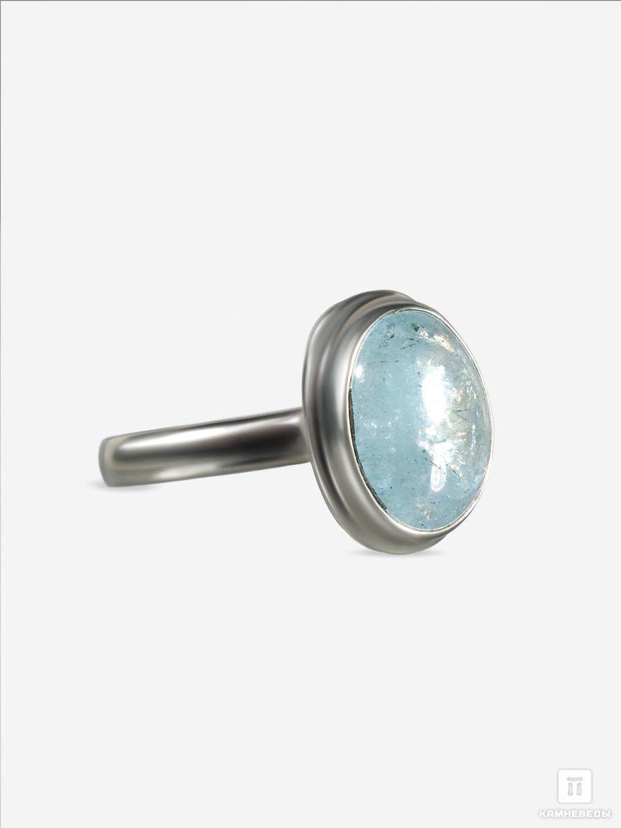 Кольцо с аквамарином (голубым бериллом) кольцо из серебра р 18 5 sokolov 94013631