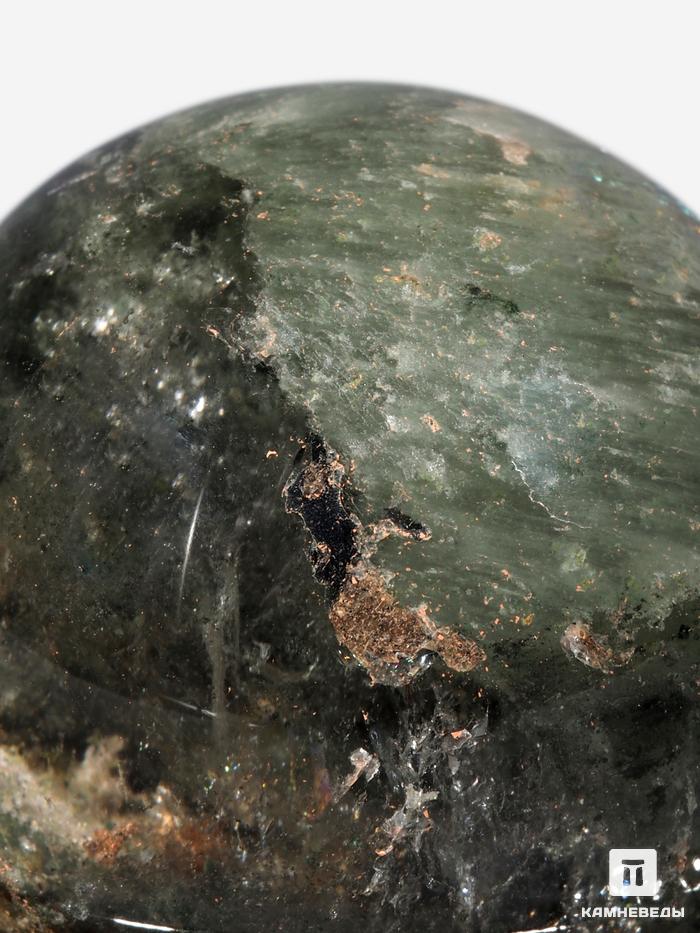Шар из горного хрусталя (кварца) с хлоритом, аквариум 40 мм, 27321, фото 3
