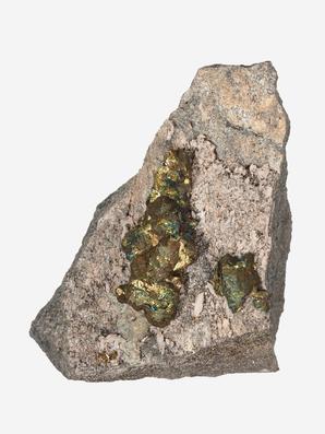 Халькопирит на медистом песчанике, 8,1х5,5х3,4 см