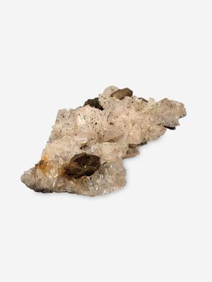 Халькопирит с кальцитом на медистом песчанике, 7,4х4,5х1,7 см