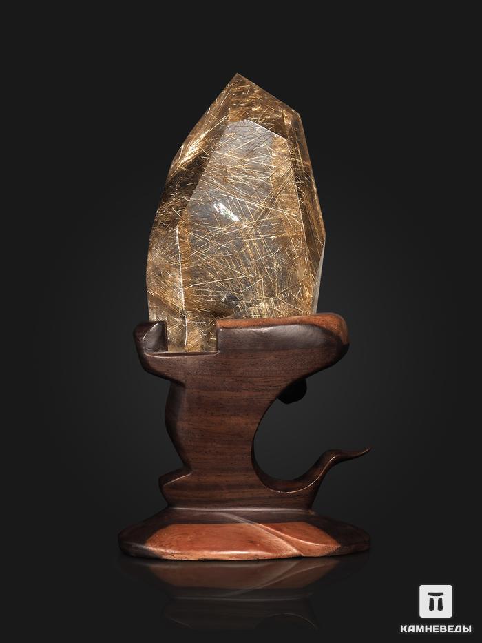 Кварц-волосатик, кристалл на подставке, 21х11х8 см, 27186, фото 4