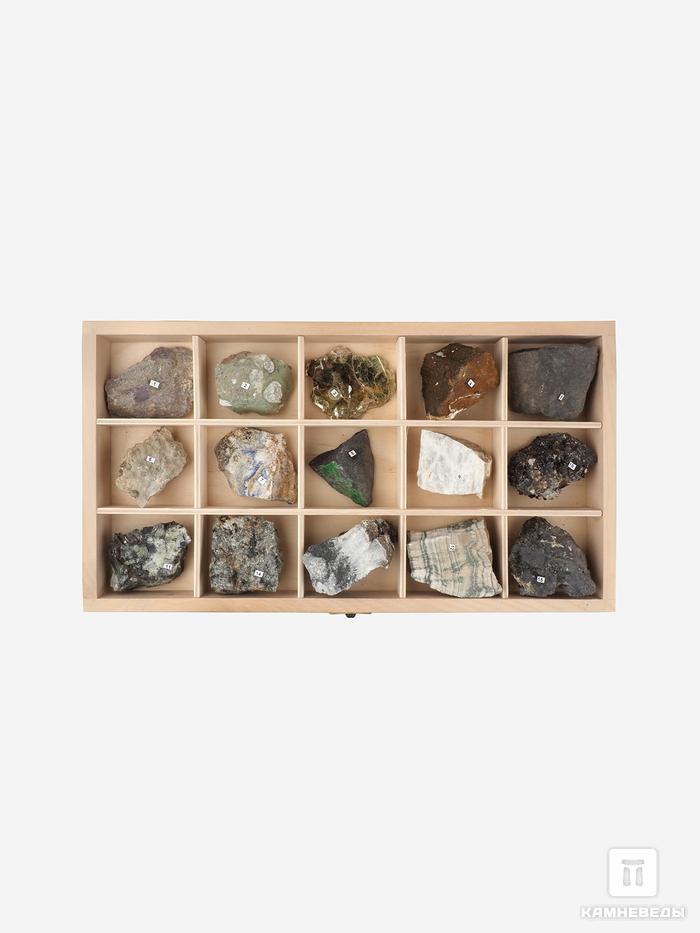 «Коллекция минералов, открытых в России» в деревянной коробке (15 образцов), 27940, фото 3