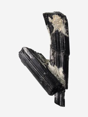 Шерл (чёрный турмалин), сросток кристаллов 5х2,5х1 см
