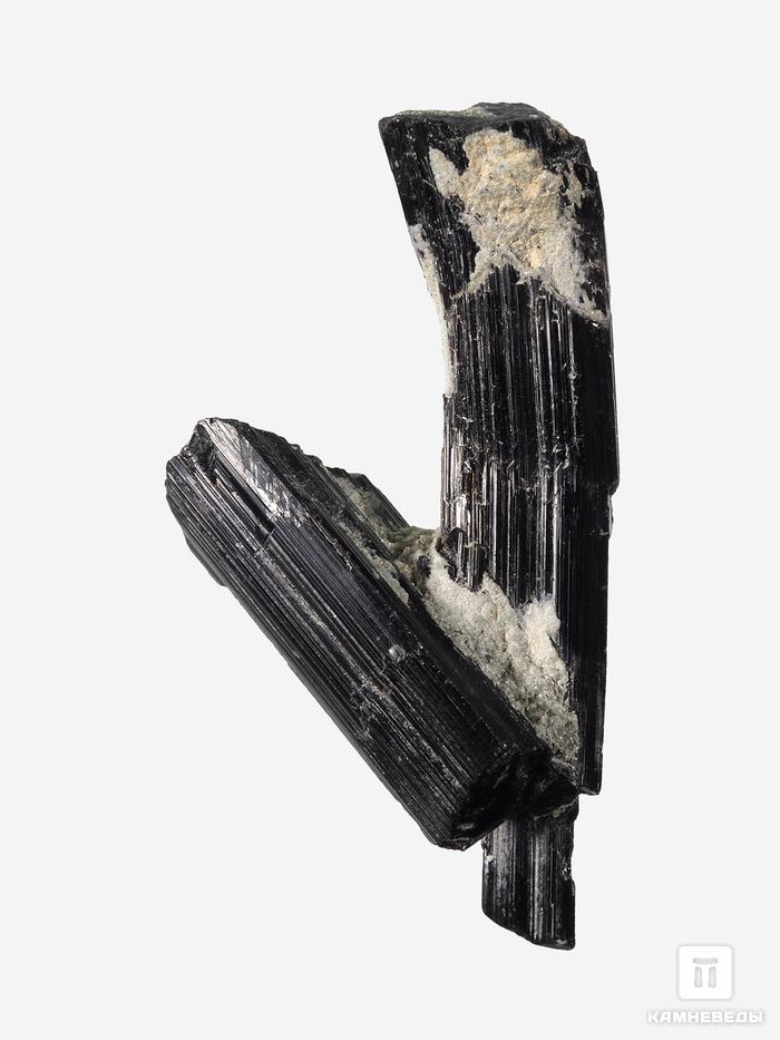 Шерл (чёрный турмалин), сросток кристаллов 5х2,5х1 см, 27649, фото 1