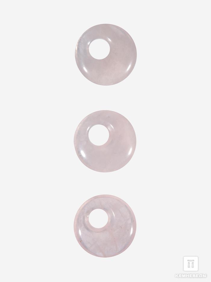 Кулон с розовым кварцем, 2,2х0,5 см, 28515, фото 3