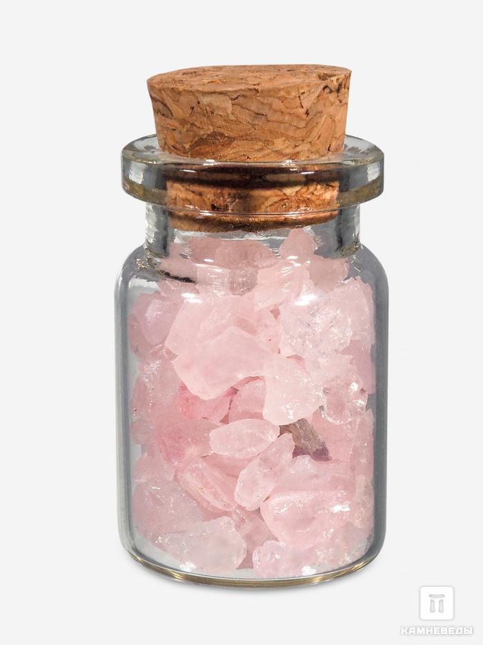 Бутылочка с розовым кварцем, 3,4х1,9 см, 21985, фото 1