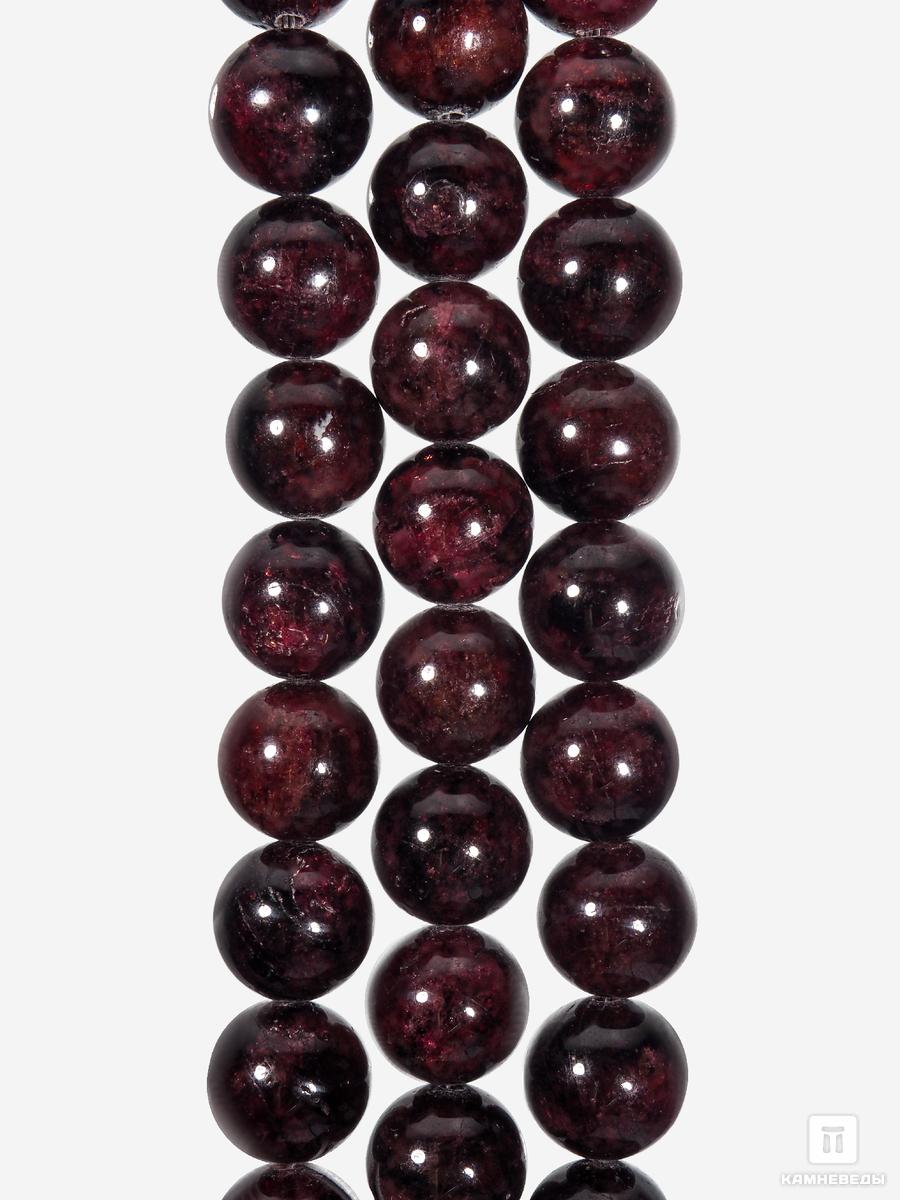 Бусины из альмандина (граната), 10 шт. на нитке, 12-13 мм, 7-38/9, фото 1