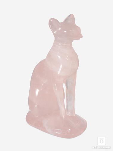 Розовый кварц. Кошка из розового кварца, 10х6х4 см