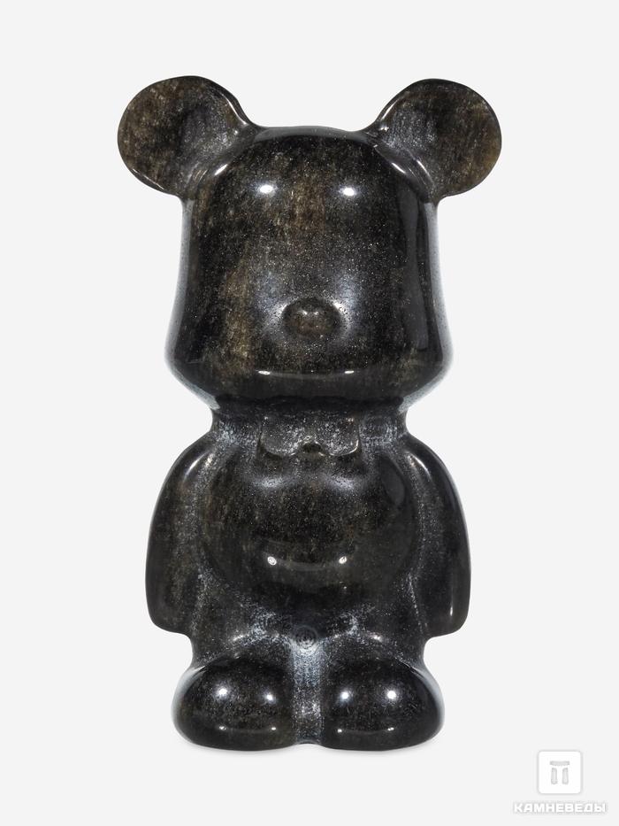 Медведь «Bearbrick» из золотистого обсидиана, 5,8х3х2,8 см, 22097, фото 1