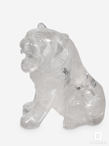 Горный хрусталь, Кварц. Тигр из горного хрусталя (кварца), 7,3х6,5х3,8 см