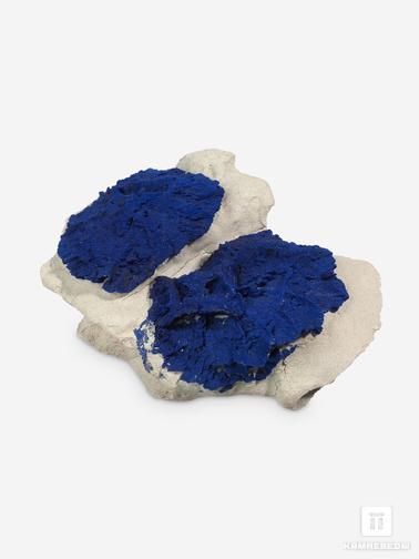 Азурит. Азурит на каолинитовом алевролите, 8,1х5,8х2,1 см