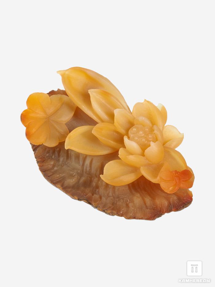 Фигурка «Лотос» из сердолика, 9,5х7,3х3,3 см, 32464, фото 4