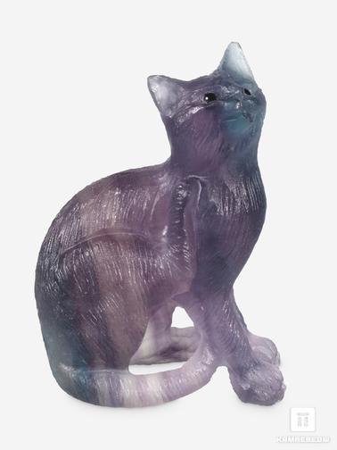Флюорит. Кошка из флюорита, 5,6х3,8х2,5 см