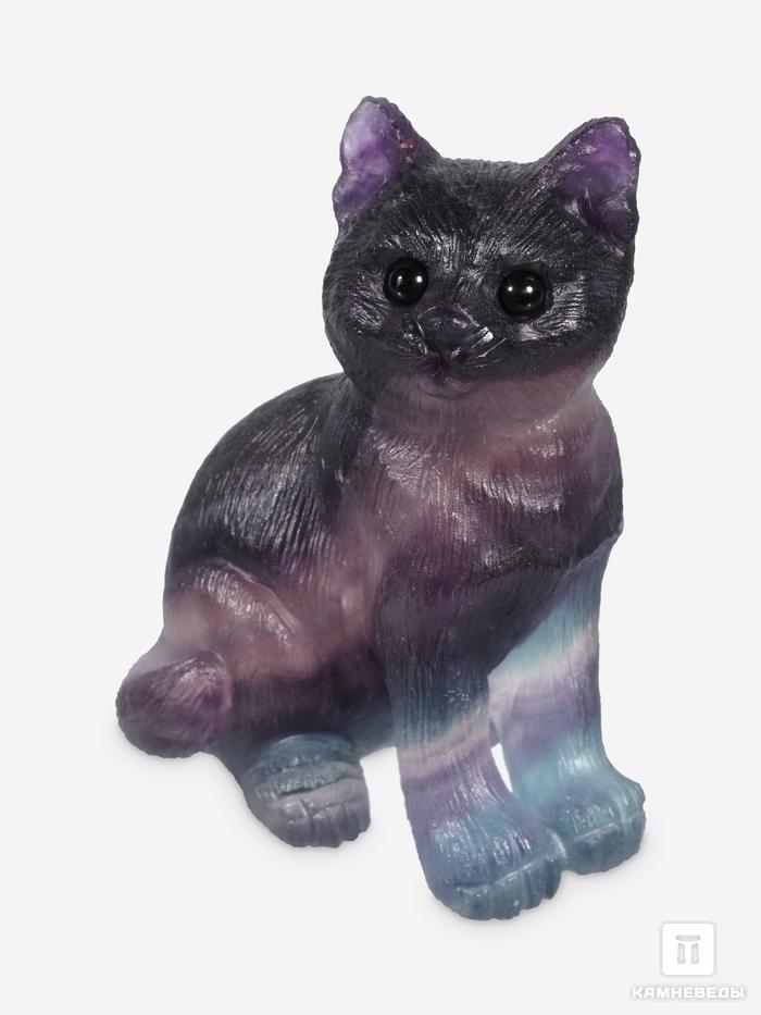 Кошка из флюорита, 5,7х4,5х2,8 см, 32491, фото 1
