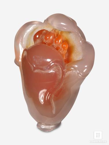 Сердолик. Цветок из сердолика, 4,1х2,9х1,9 см