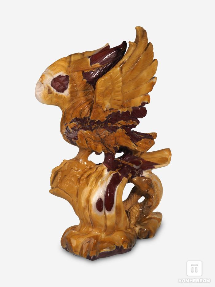 Орёл и змея из австралийской яшмы (мукаита), резьба 21,5х13,5х5,9 см, 31202, фото 1
