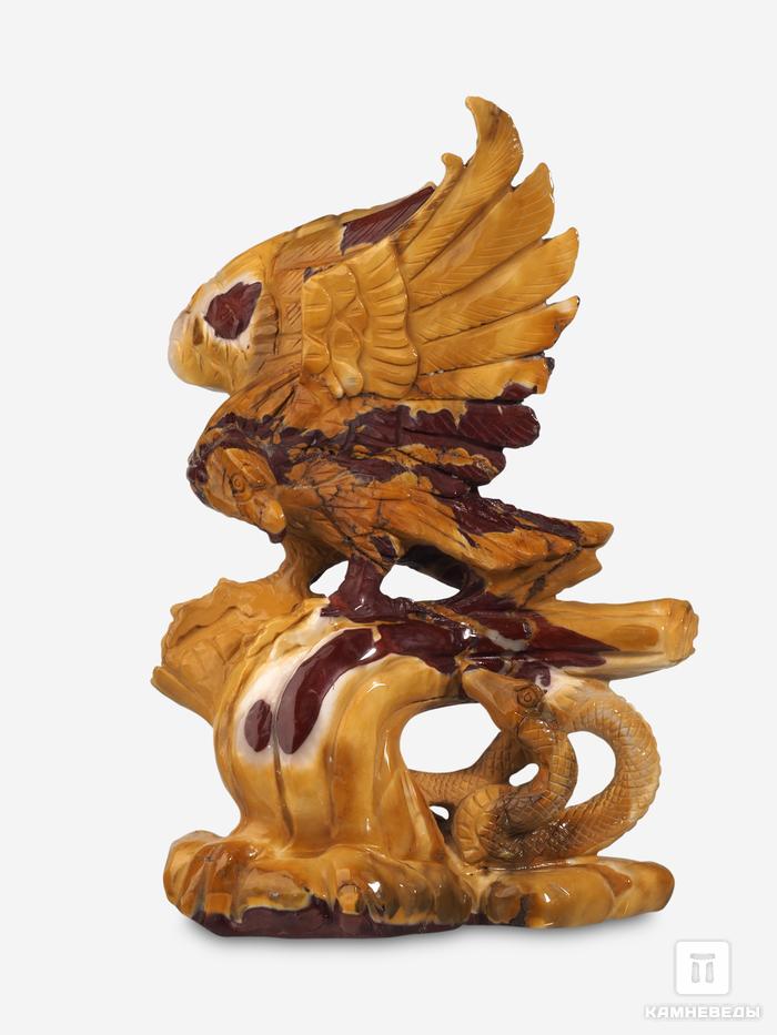 Орёл и змея из австралийской яшмы (мукаита), резьба 21,5х13,5х5,9 см, 31202, фото 5