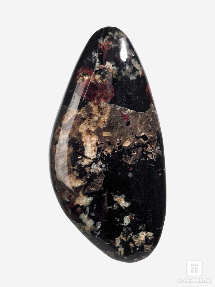 Дельхайелит с эгирином, полированная галька 9х4,4х1,8 см, 10-134/7, фото 1