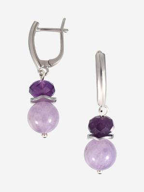 Серьги из аметиста, огранка