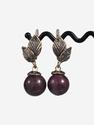 OXINYA Серьги «Зимняя ягода» с корундом красным, 41-124, фото 4