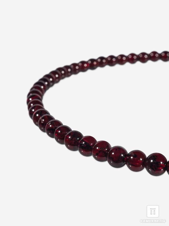 Бусины из альмандина (граната), 95-100 шт. на нитке, 4-5 мм, 33108, фото 2