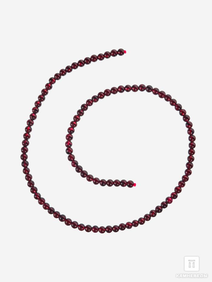 Бусины из альмандина (граната), 95-100 шт. на нитке, 4-5 мм, 33108, фото 3
