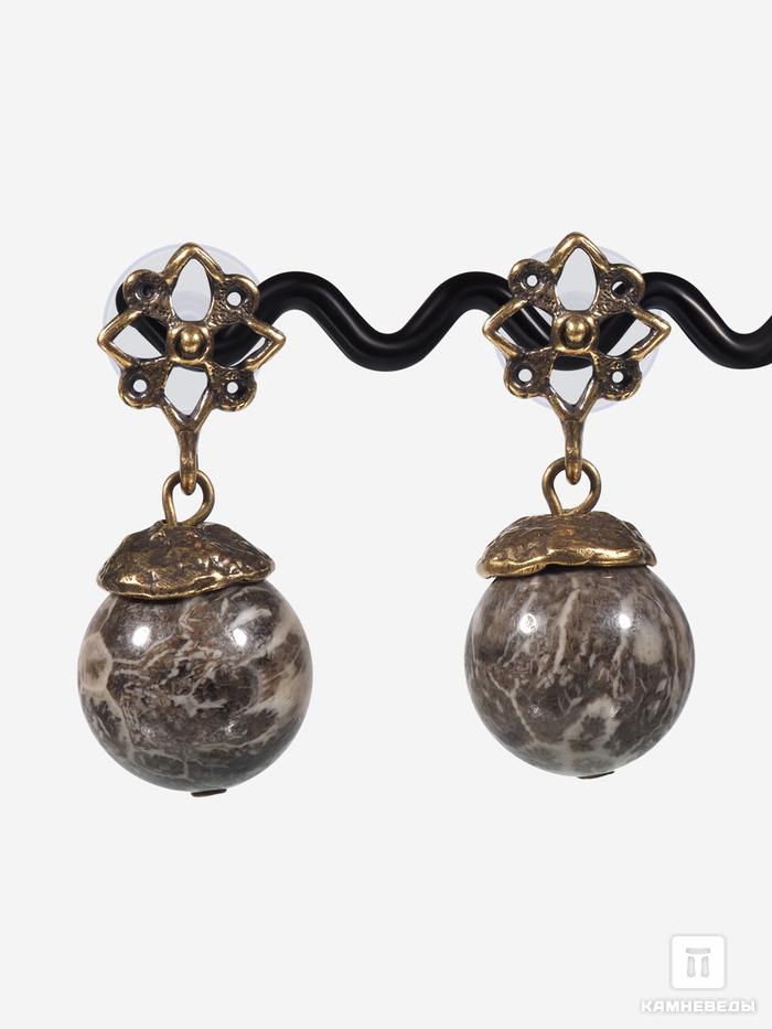 OXINYA Серьги «Коралловый риф» из коралла ископаемого, 41-12, фото 2