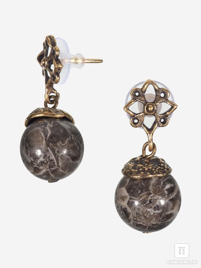 OXINYA Серьги «Коралловый риф» из коралла ископаемого, 41-12, фото 3